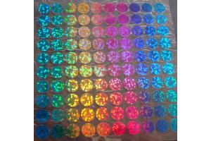 100 Buegelpailletten 9mm holo rainbow